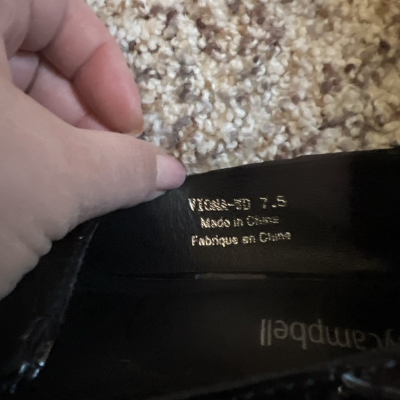 JEFFREY CAMPBELL Vinny Round Kitten Heel Black Pointed Toe 7,5 Great Condition - Picture 7 of 7